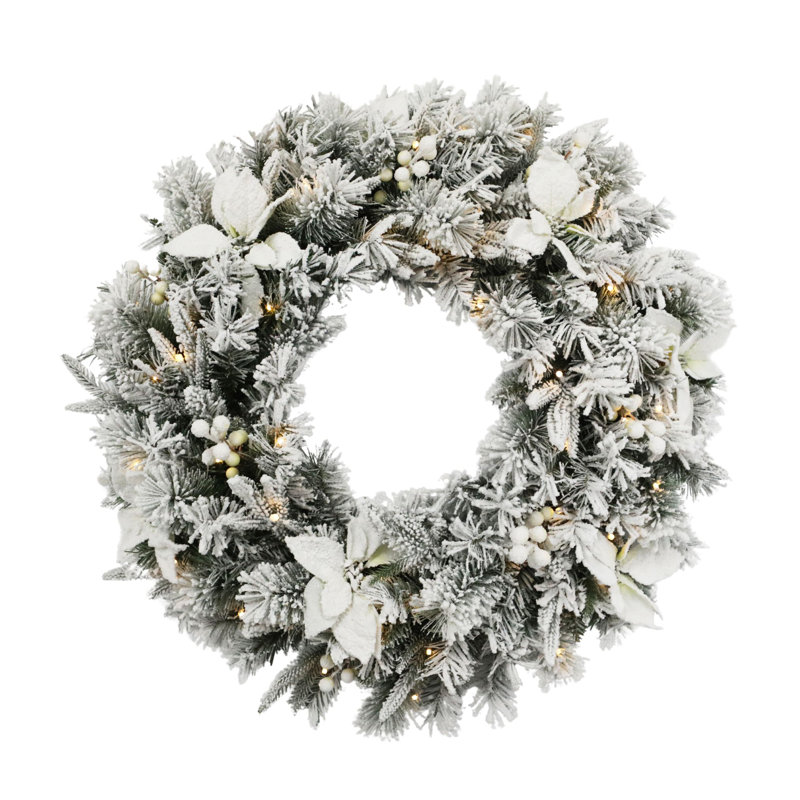 Couronne de Noël 32 po pré-éclairée Watson