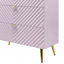 Commode rose à finition ultrabrillante