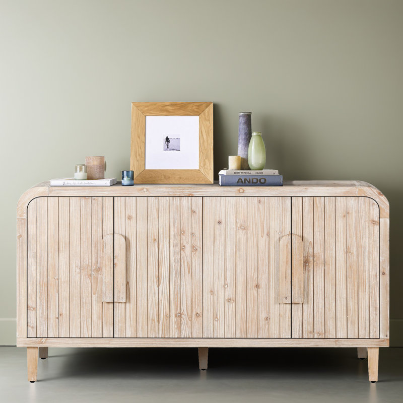 Console 59,04 po Springport, Bois naturel délavé