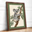 Koala in Eucalyptus Boho - Framed Print-2083694063-2083694066
