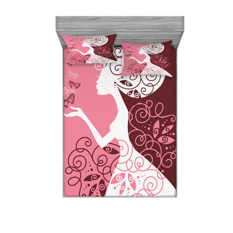 Microfiber Sheet Set, Queen Sheet Set with Fitted Sheet