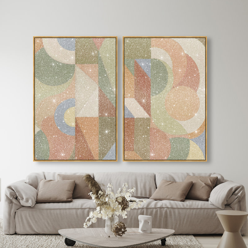 Adore You Set Set by Oliver Gal, 50"H x 34"W, Gold Floater Frame