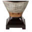 Boîte à bijoux décorative Naomi de 25 cm de haut en polyrésine, motif égyptien, finition espresso