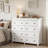 Modern 8-Drawer Chest Dresser with Square Black Pulls, Ample Storage Chest for Bedroom & Living Room, TV Stand, Multi-Drawer Organizer-266045569