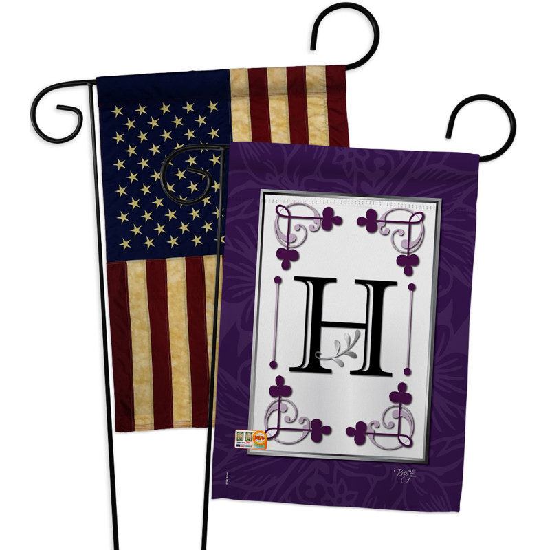 Ensemble de drapeaux de jardin Classic P Initiale Simply Beauty Country Living Bannière 13 x 18,5 pouces, H