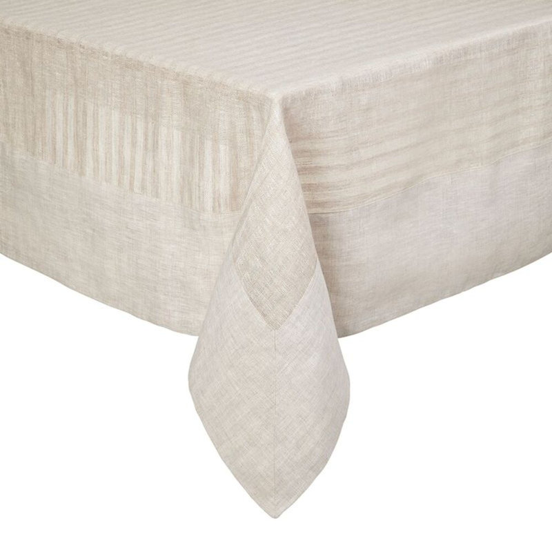 Greenwich Tablecloth, Beige, 60" Square