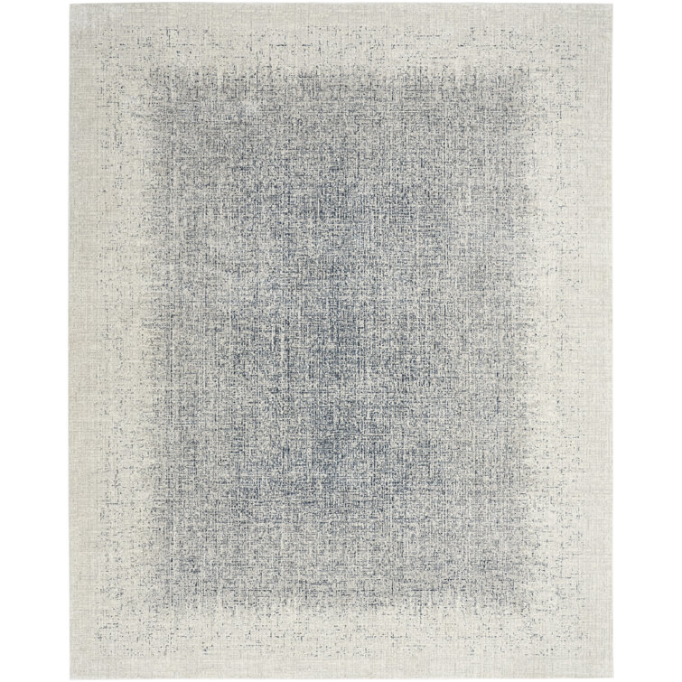 DKNY Grand Street Ivory Blue Modern Indoor Rug