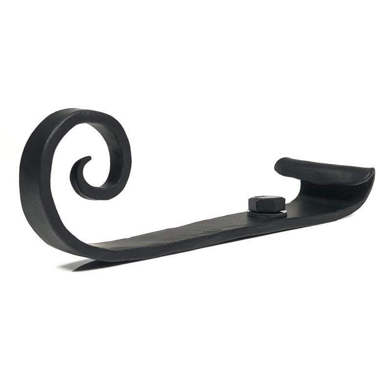 Hand Forged Scroll Shutter Holdback, Pair