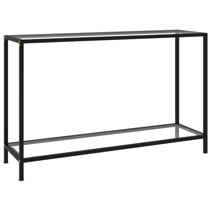 Caspar Glass Top Console Table, Clear, 75 H x 120 W x 35 D cm