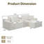 Canapé modulaire en velours côtelé à compression de 4 pièces 111,2 po Boneless-1844839821