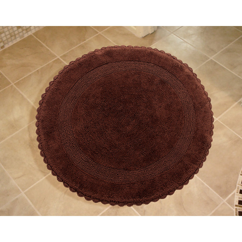 Tapis pour salle de bain réversible 100% coton Jarris, Chocolat
