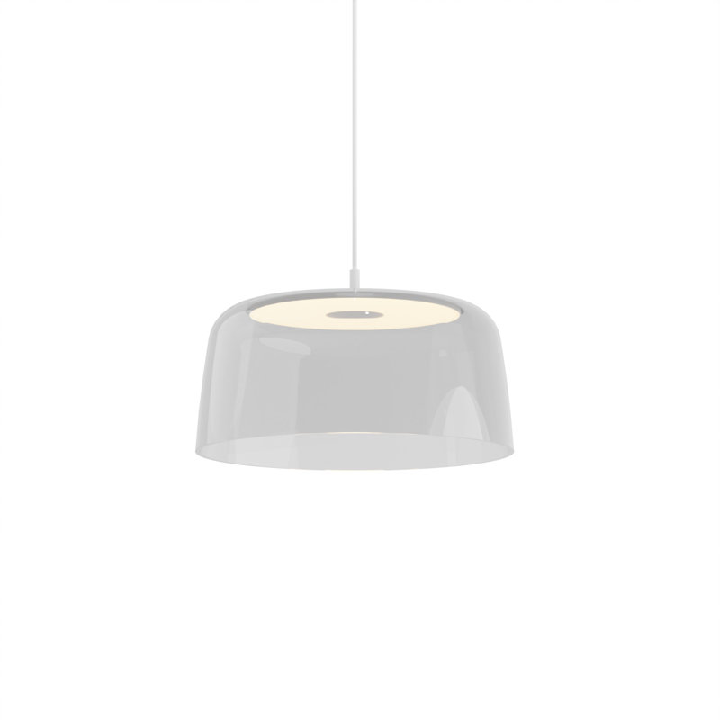 Yurei 1 - Light LED Pendant, Clear, Matte Black