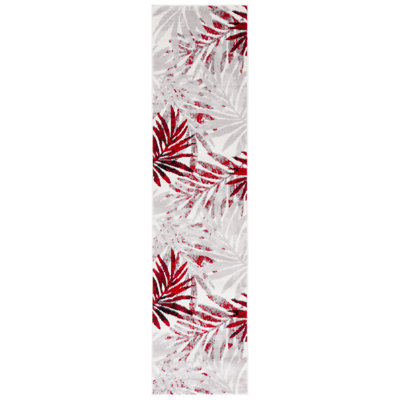Tapis gris / rouge Forand
