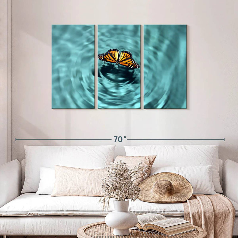 Butterfly Water, 28" H x 45" W