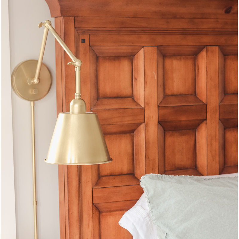 Allianah Swing Arm Sconce, Gold