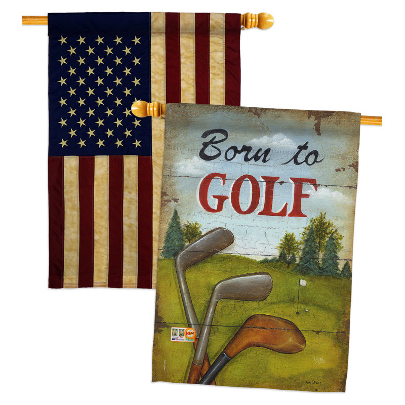 Double Sided 40'' H x 28'' W Polyester House Flag