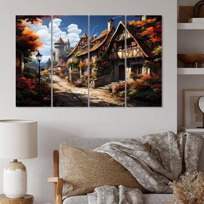 England Quaint Villageengland Landscape II Cities & Countries Wall Decor on Metal