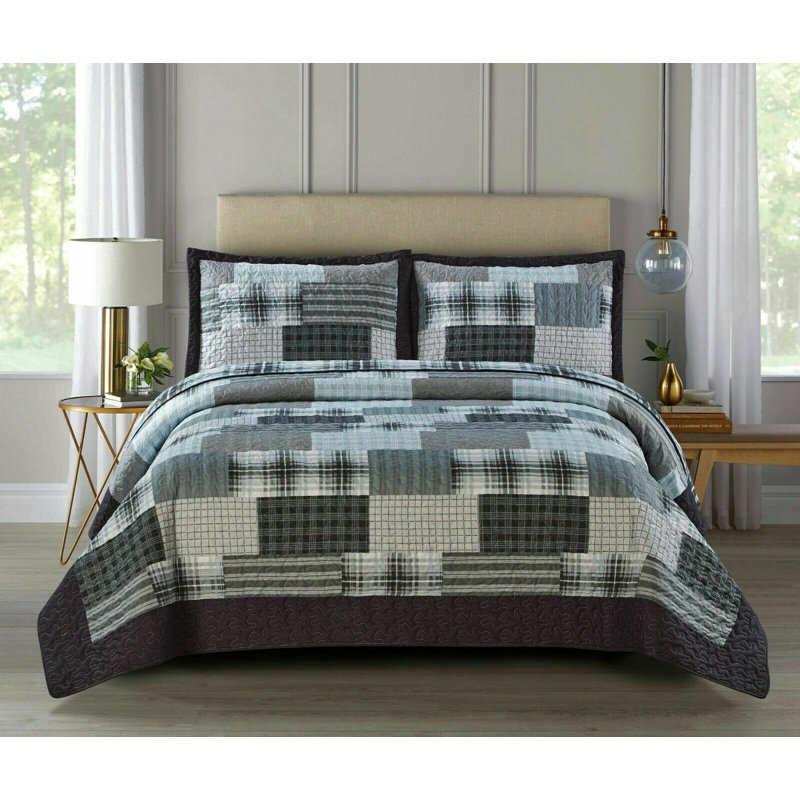 Northington Microfibre Bedspread, Grey, King Bedspread
