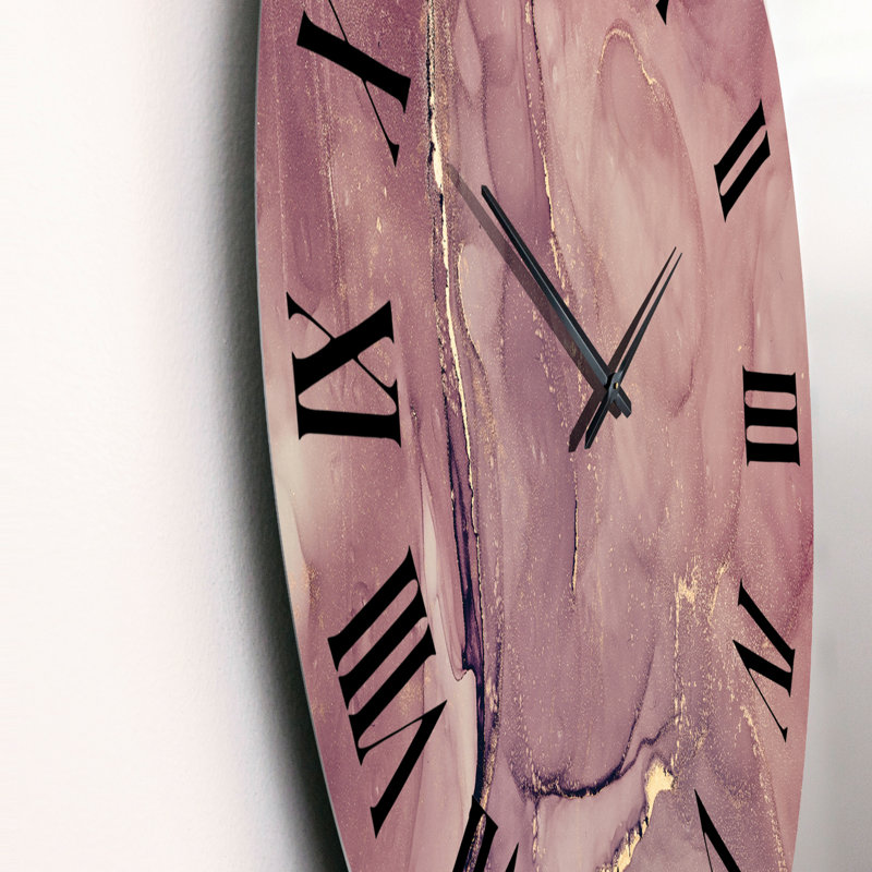 Translucent Purple Marble Abstract - Modern Wall Clock, Large