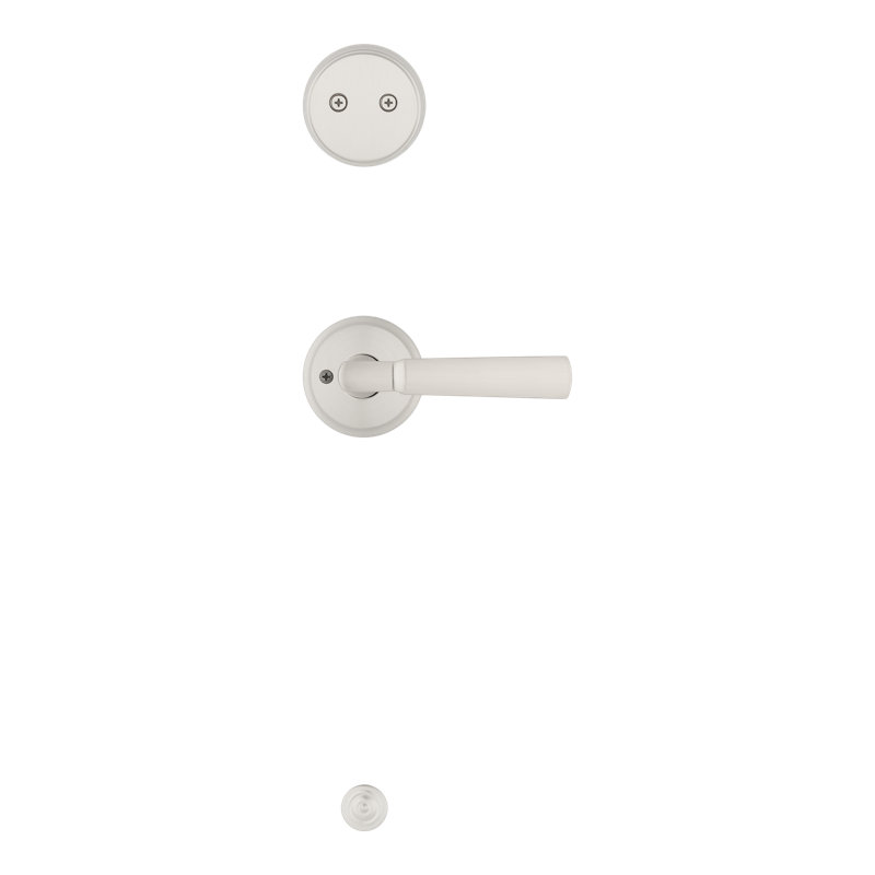 Inactive Interior Perth Rosette Dummy Entry Set, Satin Nickel
