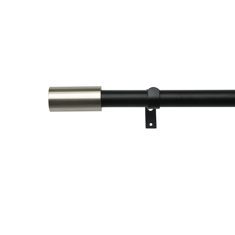 Tringle à rideau simple réglable en acier inoxydable Onyx, 36” – 66”