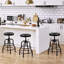 Upholstered Counter Stool with Metal Frame-727787881