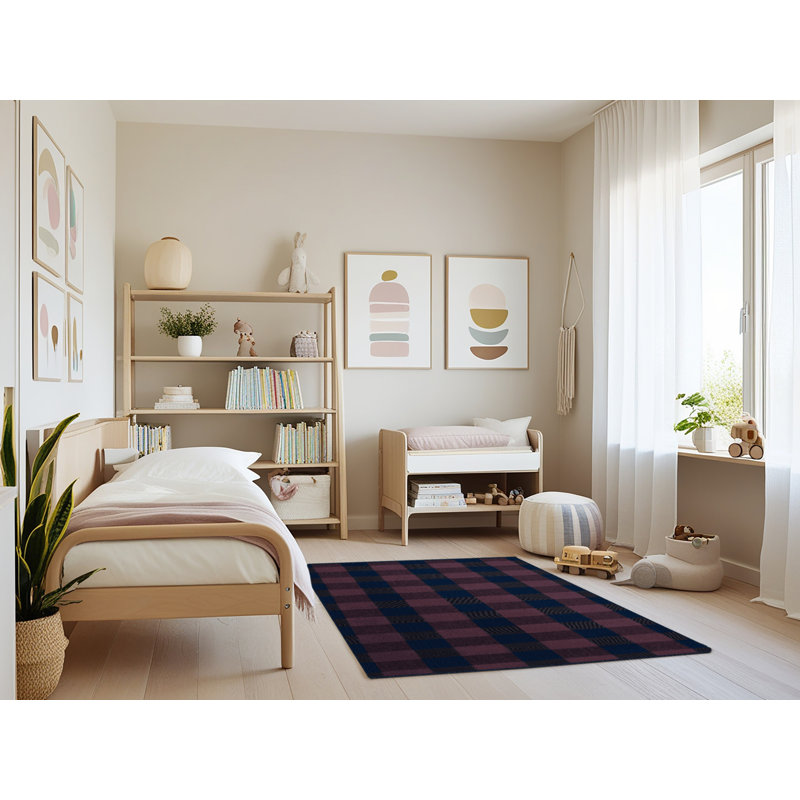 Tapis mauve lavable à la machine, Rectangle 3 pi x 5 pi