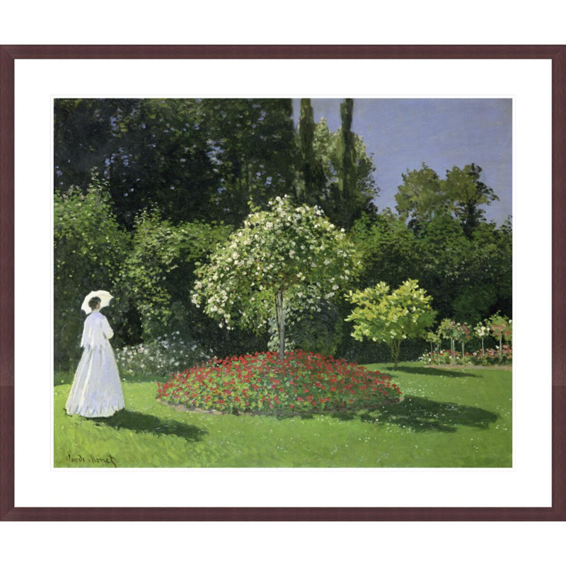 «Jeanne Marie Lecadre in the Garden» par John Leslie Breck, impression giclée encadrée, H 33,5 po x l 39,81 po