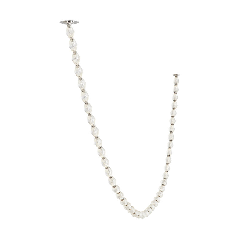 Collier LED Chandelier, Polished Nickel, 132"