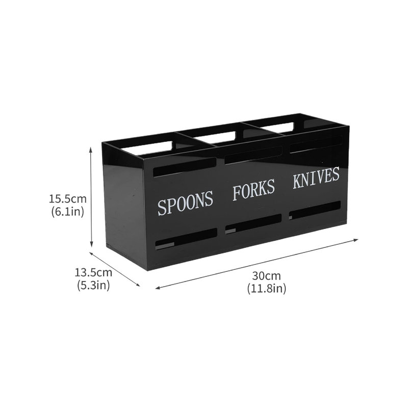Acrylic Rectangle Flatware Caddy