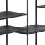 Daren 71" x 71" Metal Bookcase, Black