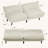 65” Futon multi-person sofa that can be converted into bed with adjustable back and ends-719449032