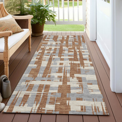 Tapis paprika chantille lavable à la machine intérieur / extérieur