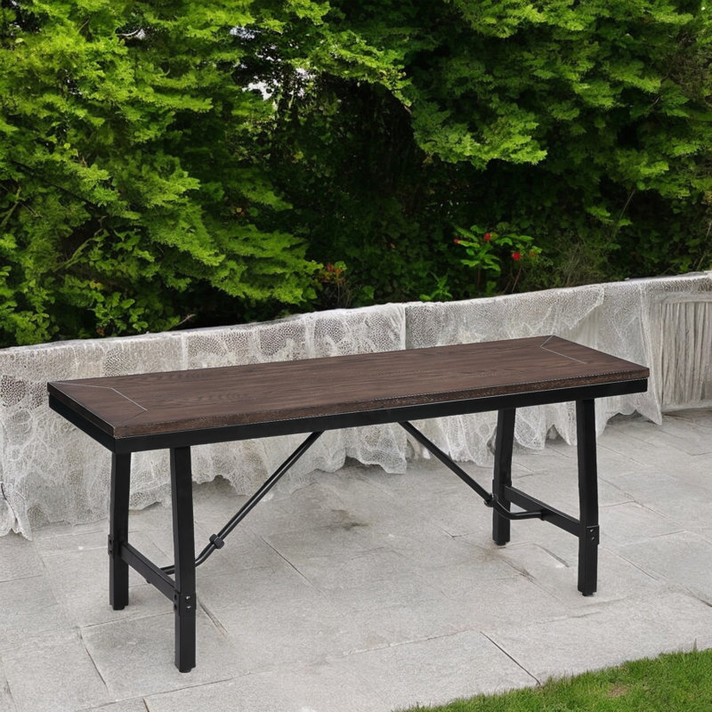 Banc en chêne Mariatu et finition noire