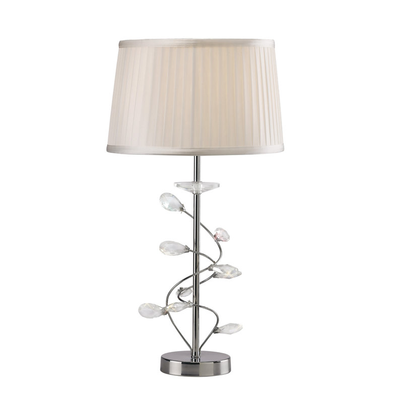 Table Lamp, White, Polished Chrome