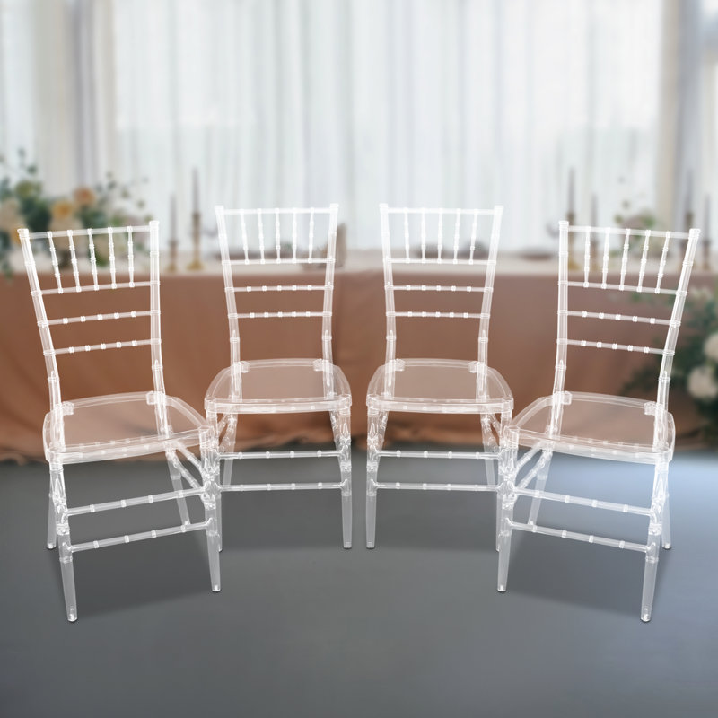 Chaises de salle à manger empilables 4 pièces PC