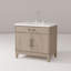 Ensemble de meuble-lavabo simple avec plateau en marbre de culture et robinet-1881975827