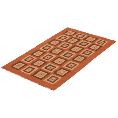 Kilim brun Uwais 3 pi 5 po x 5 pi 3 po