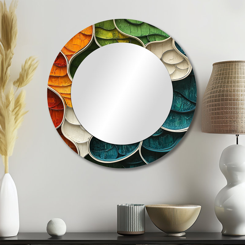 Biomorphism Earth Ephemeral Pathway I - Art mural miroir abstraction lyrique - imprimé sur métal, 23 po x 23 po