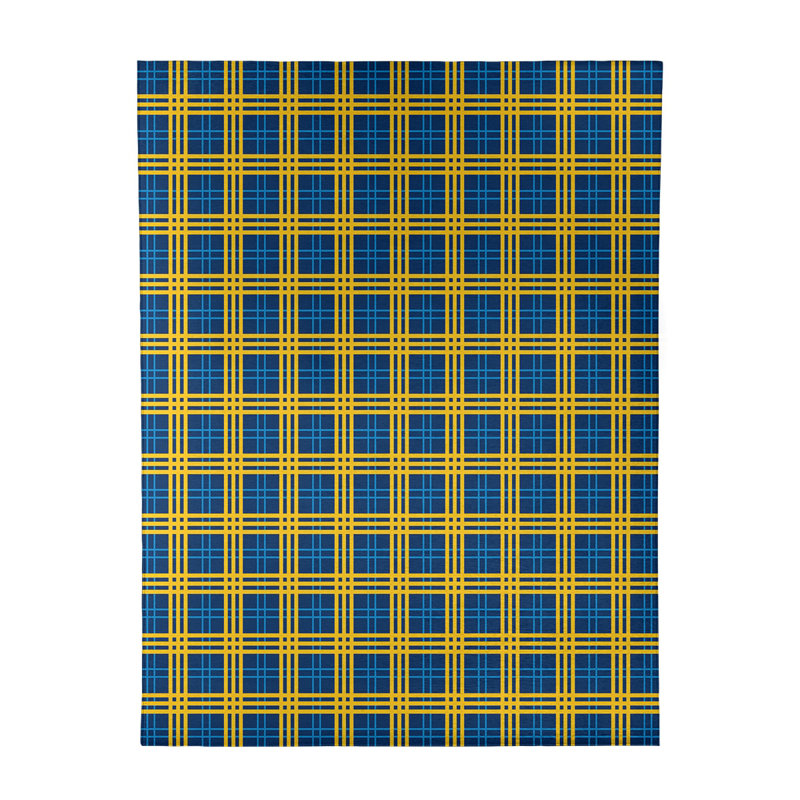 Tapis à carreaux bleu, Rectangle 8 pi x 10 pi