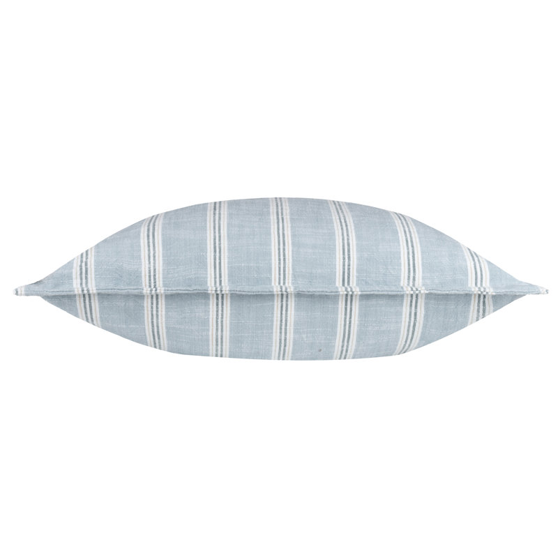 Asijah Striped Square Throw Cushion, Feather, Blue