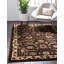Tapis brun à motif floral Kashan-40284854
