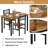 Mareile 2 - Person Dining Set, Modern Style 3 Pieces Dining Table Set, Rectangular 35.4'' L x 23.6'' W Dining Set With 2 High Back Dining Chairs For Small Space-554116832