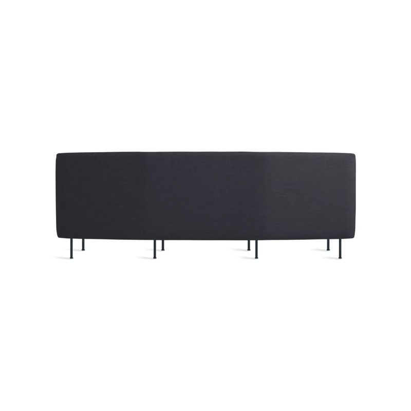 Bloke Sofa, Tait Stone Textured Basketweave, 34" H x 95" W x 32" D, Slate