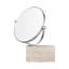 Lamura Round Magnifying Metal Framed Wall Mounted Bathroom / Vanity Mirror in Brushed Stainless Steel