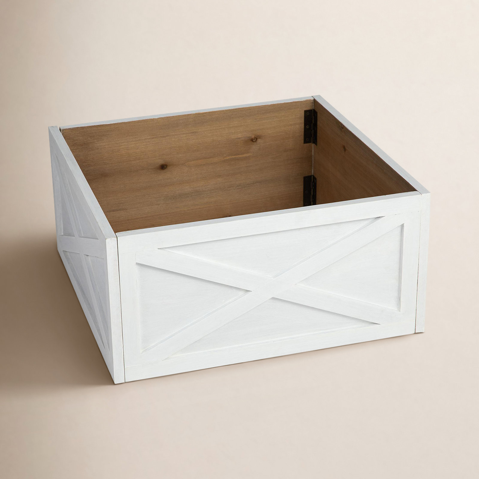 Solid Wood Tree Collar, White, 10.5" H x 22" W