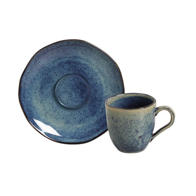 Tasse à café et soucoupe en céramique 4,1 oz Denim Organic Espresso
