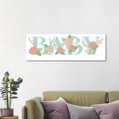 Forest Baby Toile I 1 Piece Wrapped Canvas Panoramic Painting