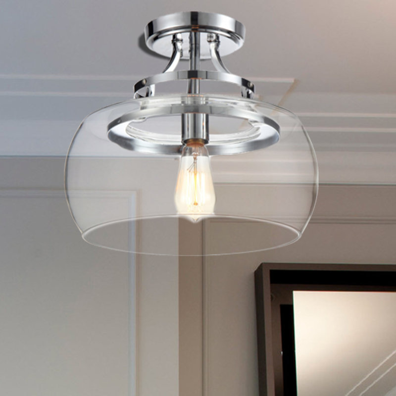 Rosenfeld Glass Semi Flush Mount