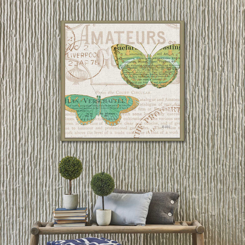 «Bookshelf Botanical IX», impression, H 21,5 po x l 21,5 po x P 2 po, Cadre flottant champagne